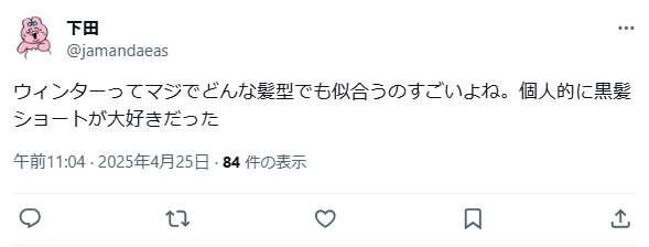 ウィンター　整形　顔変わった