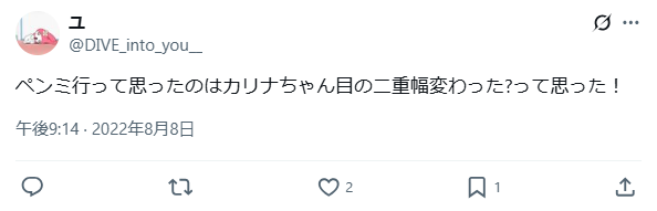 カリナ　整形　顔変わった
