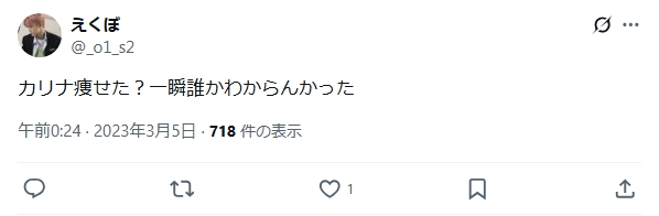 カリナ　整形　顔変わった