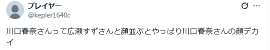 川口春奈　顔デカイ
